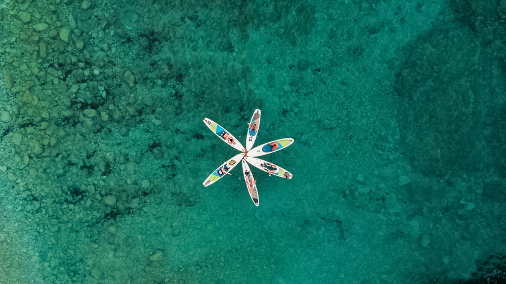 A group of people on paddle boards in Pattaya